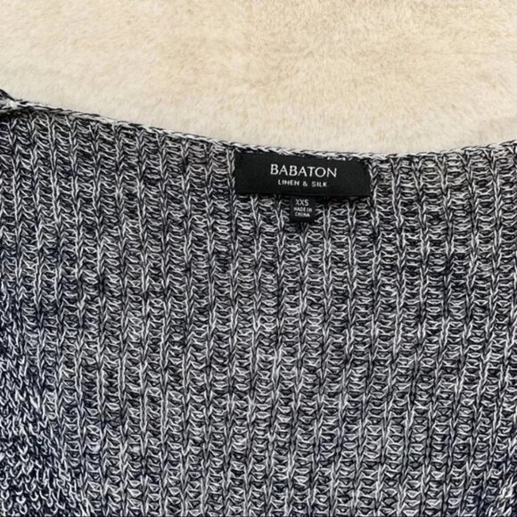 Babaton Aritzia Womens Jarrod Sweater V-neck Long sleeve Gray Knit Heathered - Picture 10 of 16